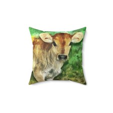 Jersey Calf Spun Polyester Throw Pillow