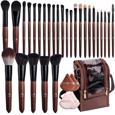 BS-MALL Professional Makeup Brush Set 28 Pcs With Travel Makeup Bag,Concealer...