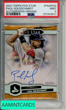 2021 TOPPS FIVE STAR AUTOGRAPHS PAUL GOLDSCHMIDT #FSAPGQ ORANGE PSA 9 MINT
