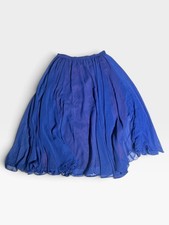 Vintage Miss Elliette Royal Blue Chiffon Maxi Skirt Fully Lined USA Made