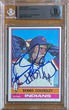 DENNIS ECKERSLEY SIGNED 1976 TOPPS ROOKIE CARD #98 BAS BGS AUTOGRAPH AUTO. rookie card picture