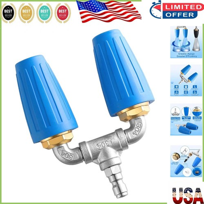 #ad Stainless Steel Dual Nozzle Pressure Washer 4000 PSI High Efficiency Cleaning $58.07