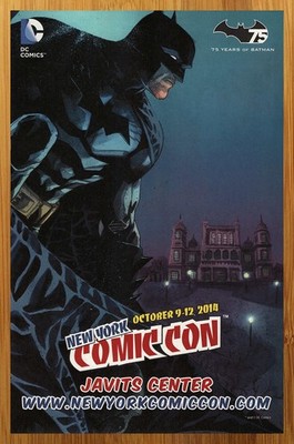 2014 New York Comic Con Batman 75th Anniversary Print Ad/Poster DC Comics NYCC