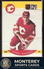 Sergei Makarov 1990-91 Pro Set RC #38 Calgary Flames