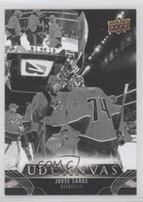 2023-24 Upper Deck Series 1 UD Canvas Black & White Juuse Saros #C45 e9p