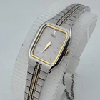 VTG Seiko Quartz Watch 2E20-5139 Women Dual Tone Barrel Analog New Battery 6"