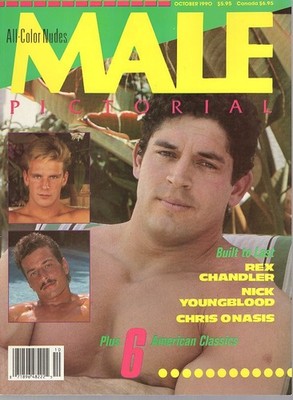 MALE PICTORIAL vintage gay magazine october 1990 REX CHANDLER + eight ...