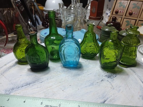 VTG Mini Wheaton Glass Bottles (7) Vase Bitters