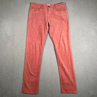 Todd Snyder Pants Mens 34x33 Pink Corduroy Slim Fit 5 Pocket Casual Preppy Logo