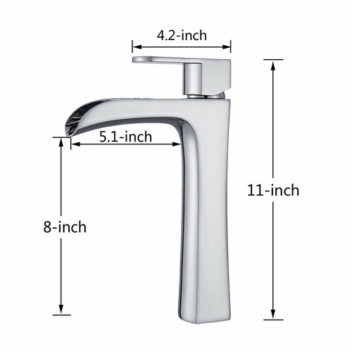 Single Handle Bathroom Vanity Sink Faucet Lavatory Basin Waterfall Mixer Tap - Picture 134 of 141