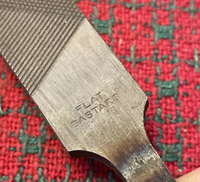 10" Flat Double Cut Bastard File With Ergonomic Handle - View #2