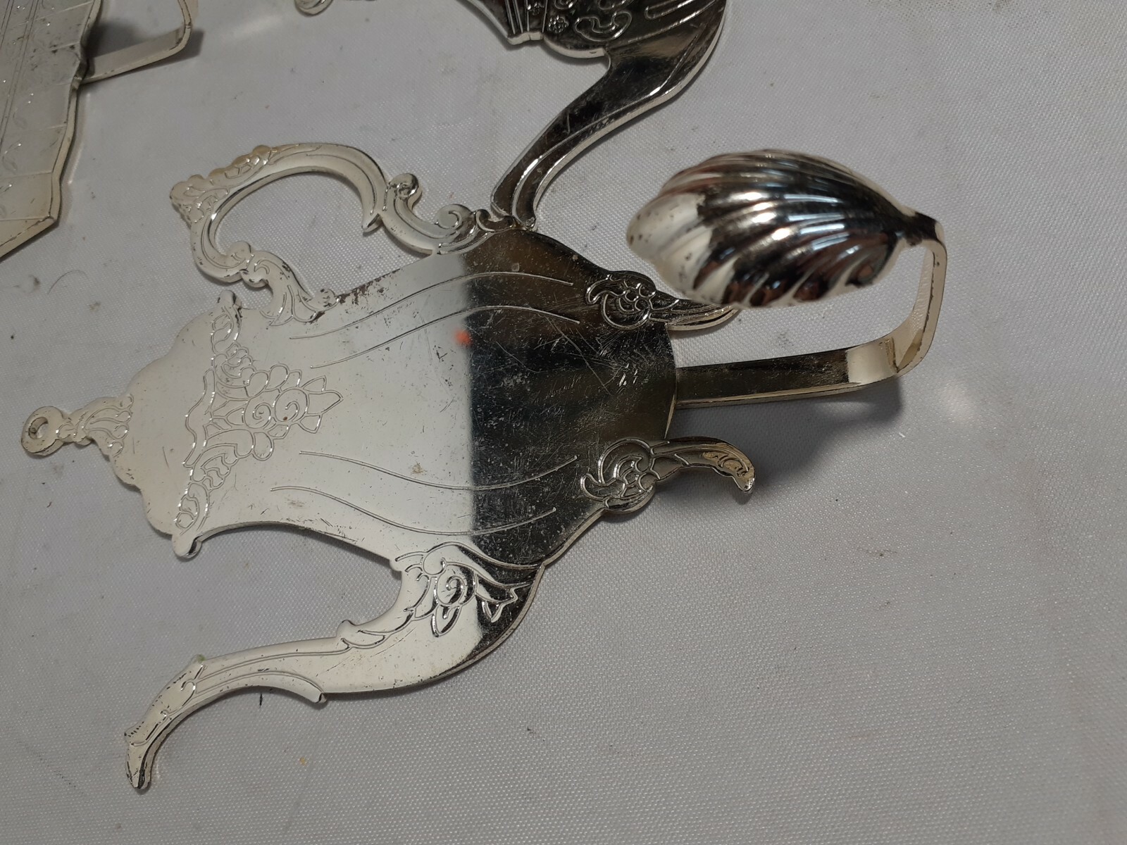 Set 3 Rare Silver Plated Teapot Wall Mounted Hooks Antique Pots, eBay