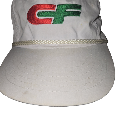 Vintage CF Strapback Consolidated Freightways Tonkin White Rope Trucker Hat Cap - Picture 2 of 9