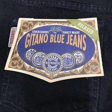 Y2K NWT GITANO Relaxed Jean Women 18 (32x30) Black Taper Leg Deadstock Retro