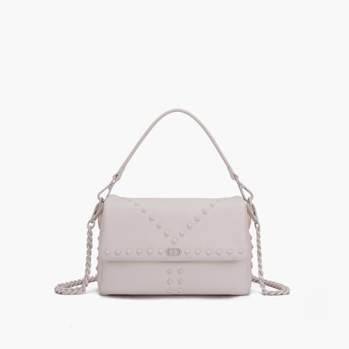 LA CARRIE BAG BORSA MANO FRIVOLOUS IVORY 141P-BA-113-TBL_IVO BORCHIE PELLE 199€