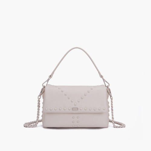 LA CARRIE BAG BORSA MANO FRIVOLOUS IVORY  141P-BA-113-TBL_IVO BORCHIE PELLE 199€ - Foto 1 di 5