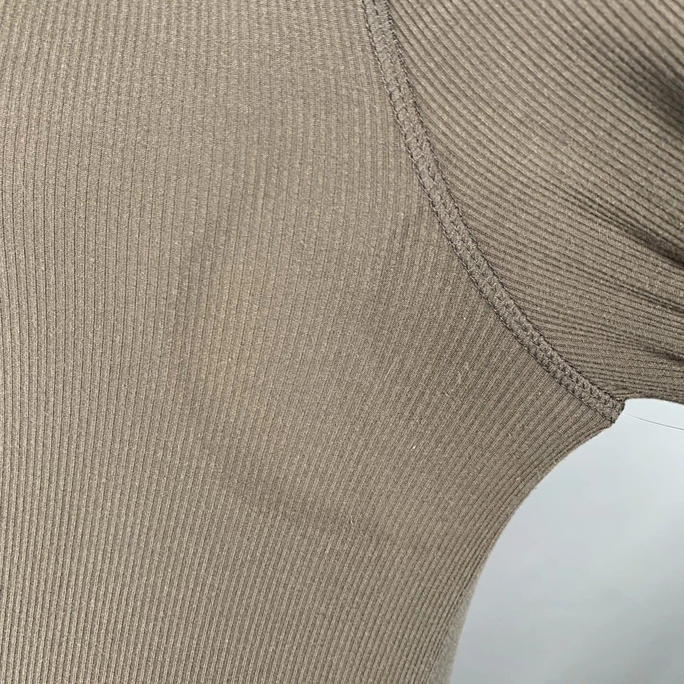 Pullover Henley TOM FORD Talla L Verde Oliva Acanalado Mezcla Modal Foto 4 de 4