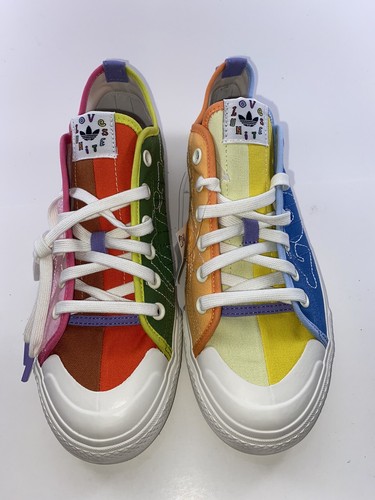 Adidas Originals Nizza Pride LGBTQ Love Unites Men Unisex Casual Shoes GW2419 - Picture 3 of 12