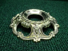 ONE LARGE THREADED BRASS BOBECHE 4" DIAMETER with 1 1/4" CENTER