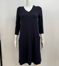 NWT Eileen Fisher V-Neck A-Line Dress Women's XXS Noctn  178