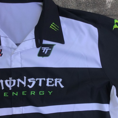 Monster Energy Team Tedder Racing Corsa Shirt Snap Button 2XL Hot Shoppe Designs - Picture 4 of 14