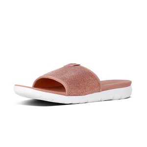 Fitflop Womens Uberknit Slide Sandals Dusky Pink Metallic Size 9 Slip On New | eBay