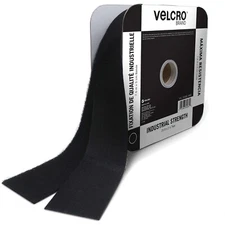 VELCRO® 2" Wide Self Adhesive Hook and Loop Strip Black Heavy Duty Brand