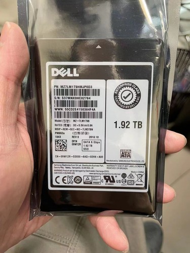 DELL Samsung PM863A 1.92TB SSD SATA Solid State Drive MZ-7LM1T9B MZ7LM1T9HMJP0D3