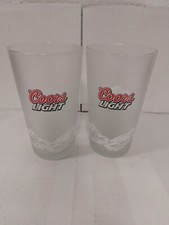 Coors Light Frosted Pint Glasses X2