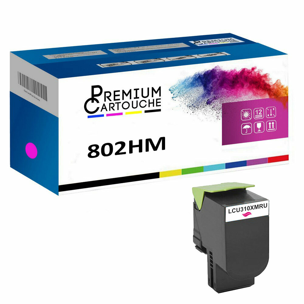 Toner 802HM magenta Lexmark par Premium Cartouche pour vos dossiers d'agence