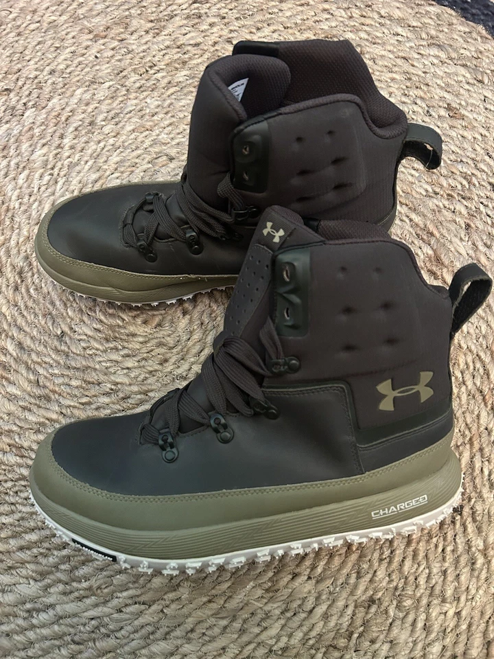 Under Armour Gray And Green Fat Tire Govie Hiking Boots-11 - Image 3 of 4
