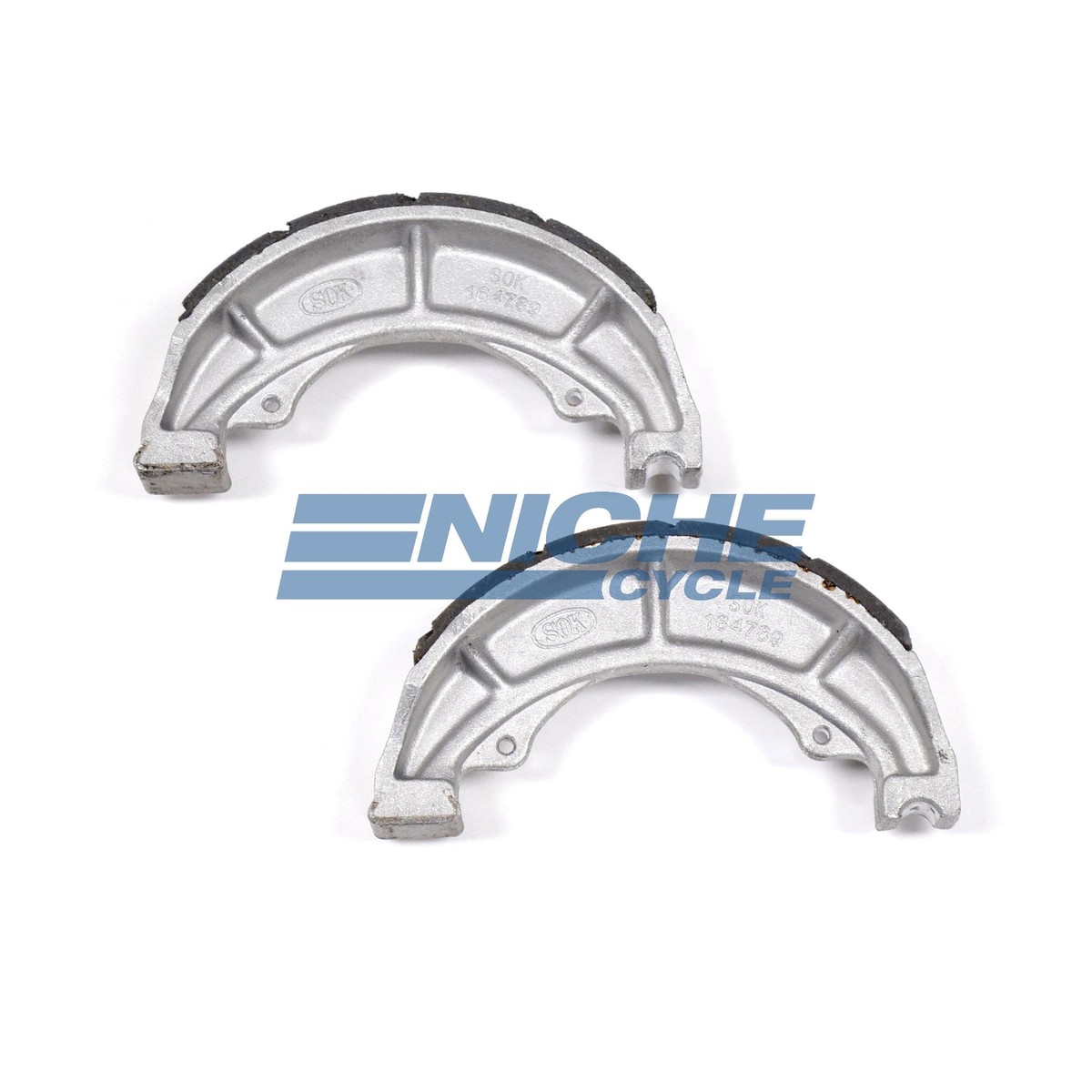 Rear Grooved Brake Shoes For Kawasaki KLF 110 A1/A2/B1/B2 Mojave