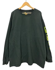 Carhartt Dark Green Spellout Long Sleeve T-Shirt XXL