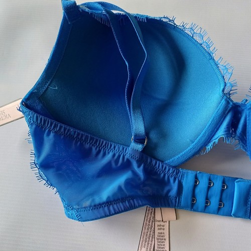 BNWT Victoria's Secret Dream Angels Blue Underwired Padded Push Up Bra UK 32E - Picture 5 of 9