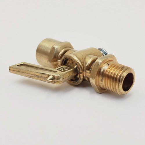 Brass Lever Motorcycle Petcock Fuel Valve Gas Petrol w. 1/4” NPT, Harley Chopper - Picture 6 of 7
