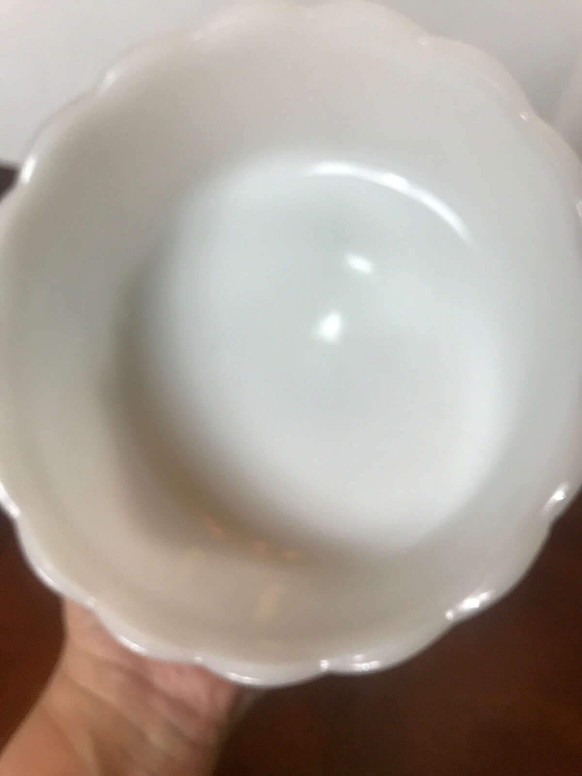 E.O. BRODY CO. Vintage White Milk Glass Pedestal Bowl M6000 Cleveland