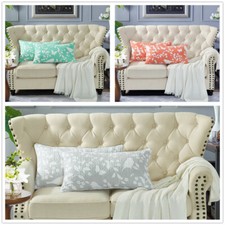 Bird Song Print Throw Pillow Cover Decor Soft Double-Sided Cushion Case 14X26"