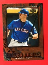 2001 UD Gold Glove Baseball Travis Hafner Golden Debuts Rookie Card # /1000