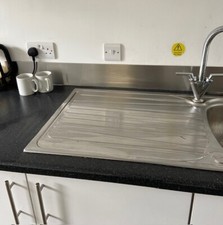 Brushed Stainless Steel Kitchen Upstand kickplate plinth 1000 x 130 x2mm