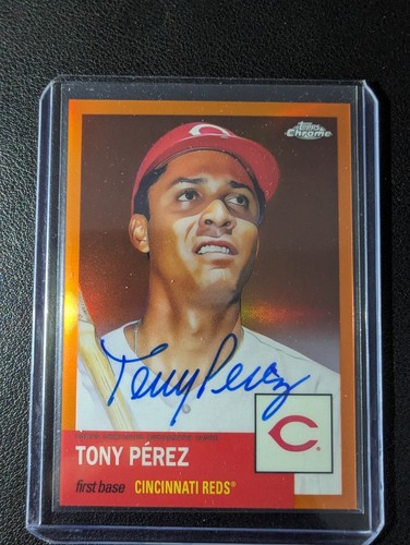 Tony Perez 2022 Topps Chrome Platinum Anniversary Auto Orange 16/25 Reds #CPA-TP - Picture 1 of 2