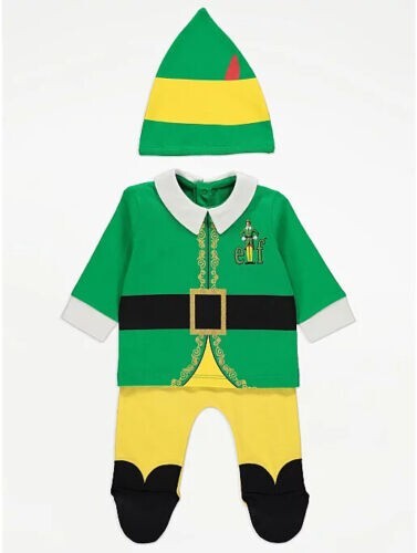 Baby Buddy Elf Movie Christmas Outfit Green Top Treasures And Hat