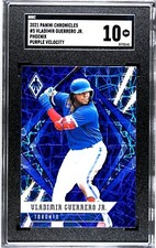 2021 Panini Chronicles Phoenix #5 Vladimir Guerrero PURPLE VELOCITY PRIZM SGC 10