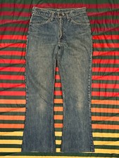 VINTAGE 1977 646 Orange Tab Levis Bell Bottom Jeans 29x27 Med Blue Flare 80s