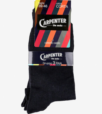 3 Pairs Carpenter Mens Hot Short Cotton Winter Art Socks A095