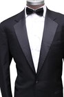 Isaia Napoli Claus Black 100% Wool One Button Formal Tuxedo Jacket Men’s SZ 46L — photo 2