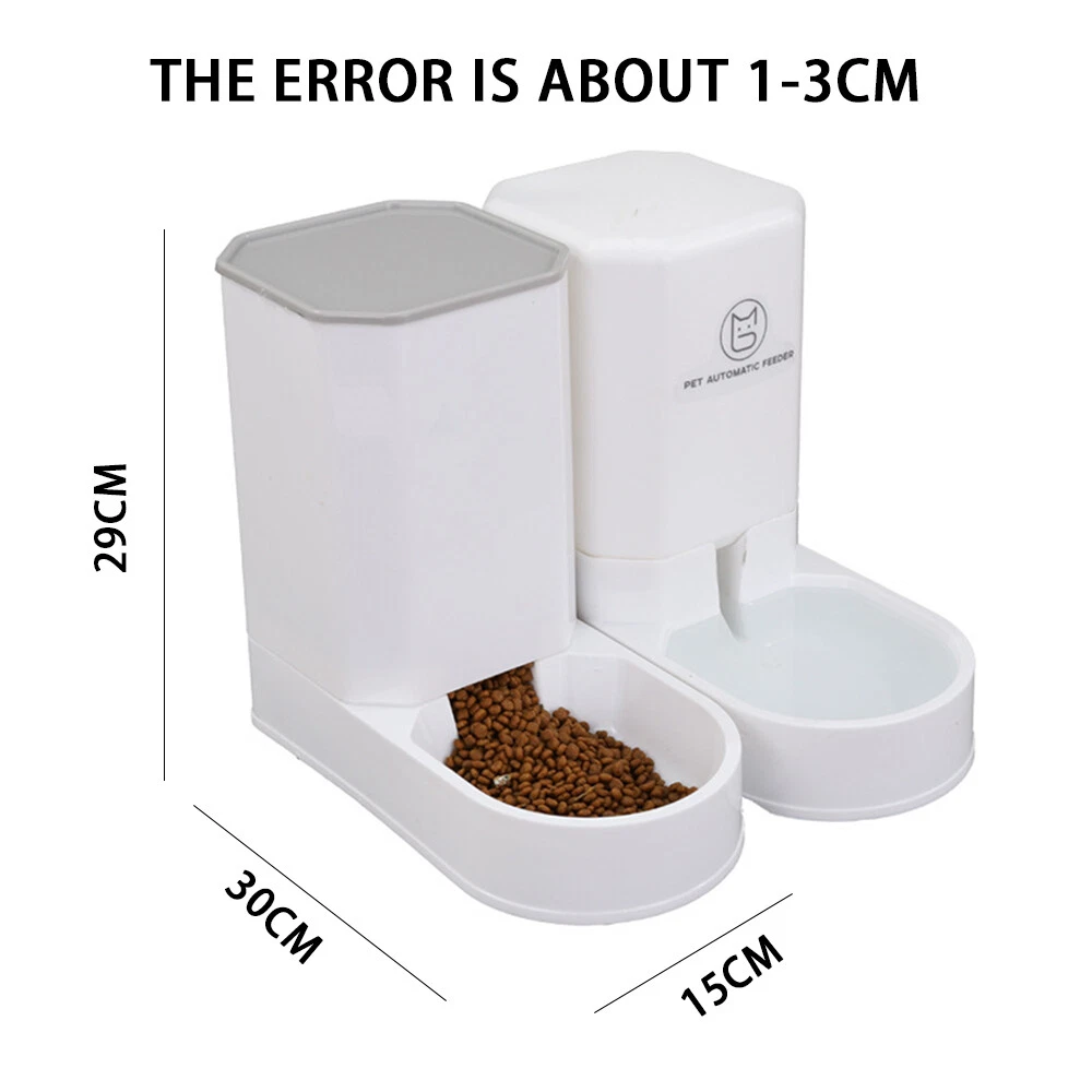 2PCS Automatic Pet Feeder Large Cat Dog Food Dispenser Water