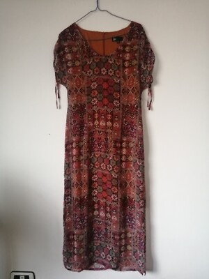 Women's chiffon quilted short sleeve colorful midi dress with zipper | eBay