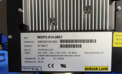 Commande de position Berger Lahr WDP3-014.0801 Berger&Lahr Positec WDP3 -01X - Photo 3 sur 4