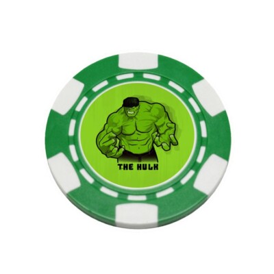 The Incredible Hulk Marvel Clay Poker Chip Golf Ball Marker Card Guard