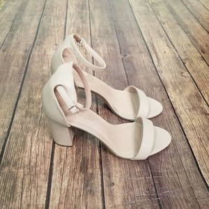 tan pumps with ankle strap